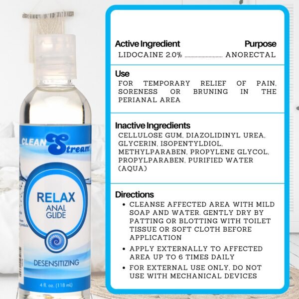 Cleanstream Relax Desensitizing Anal Lube 4 Oz - Image 4