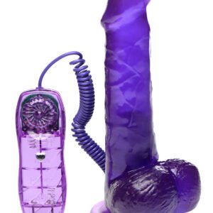 7.5 Inch Suction Cup Vibrating Dildo - Purple