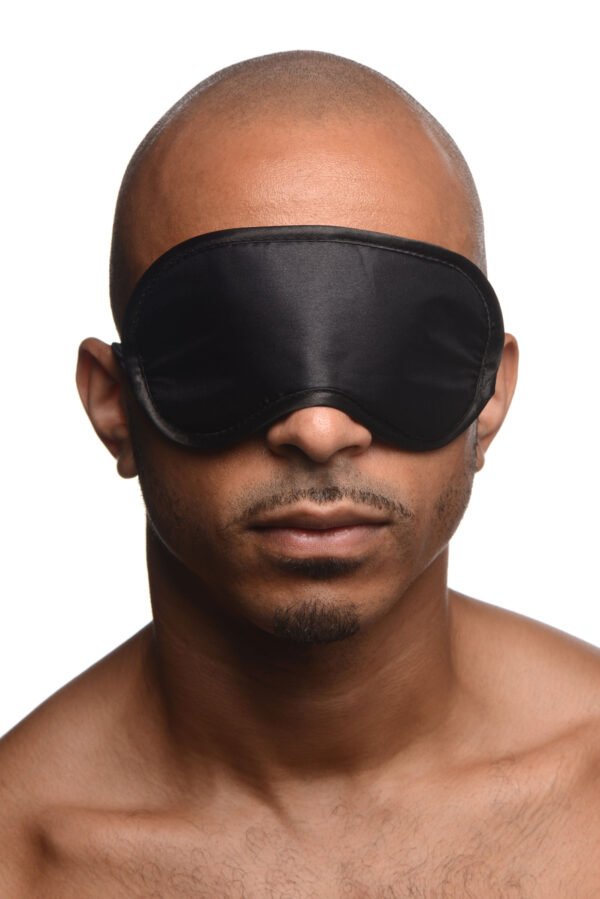 Le Boheme Satin Blindfold - Black - Image 3