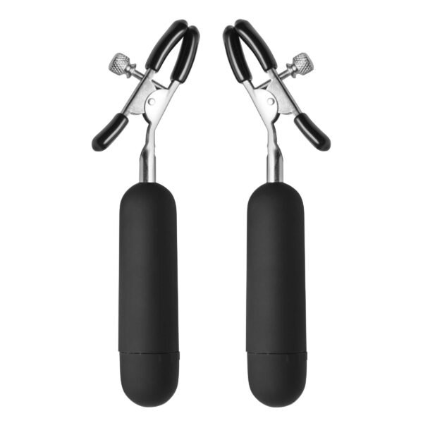 Dark Passion Vibrating Nipple Clamps - Image 2