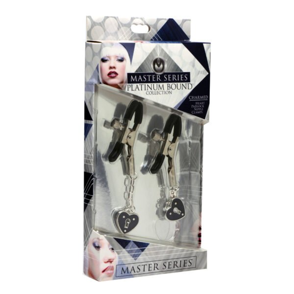 Charmed Heart Padlock Nipple Clamps - Image 3