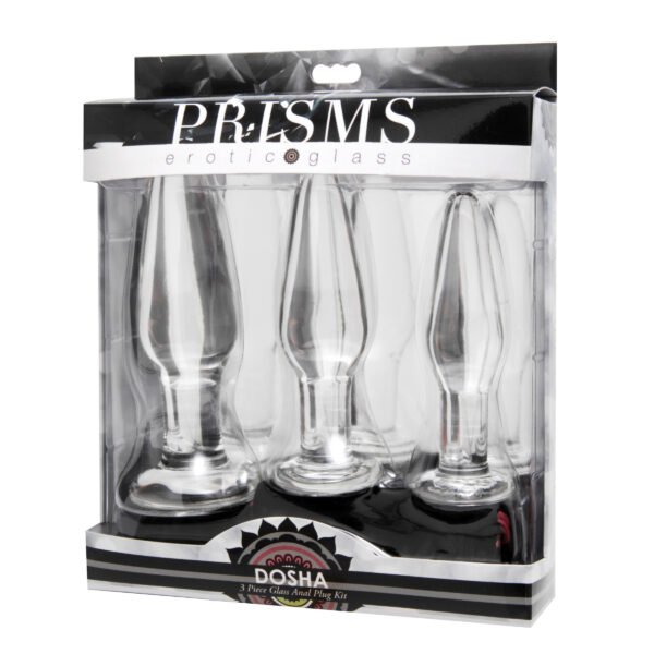 Dosha 3 Piece Glass Anal Plug Kit - Image 2