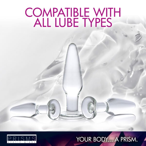 Dosha 3 Piece Glass Anal Plug Kit - Image 4