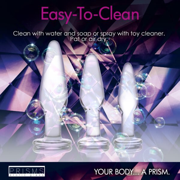Dosha 3 Piece Glass Anal Plug Kit - Image 7