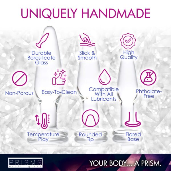 Dosha 3 Piece Glass Anal Plug Kit - Image 8