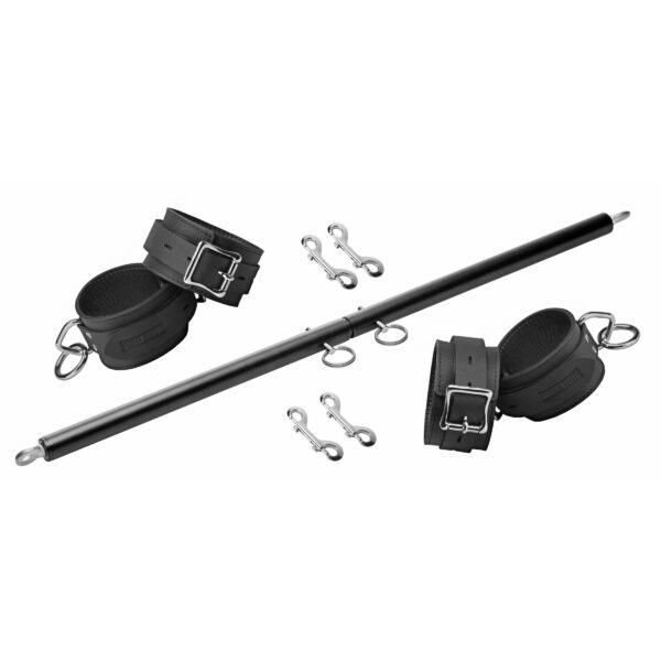 Black Doggy Style Spreader Bar Kit With Cuffs - Image 3