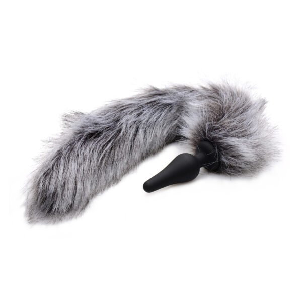 Grey Wolf Tail Anal Plug And Ears Set - Image 3