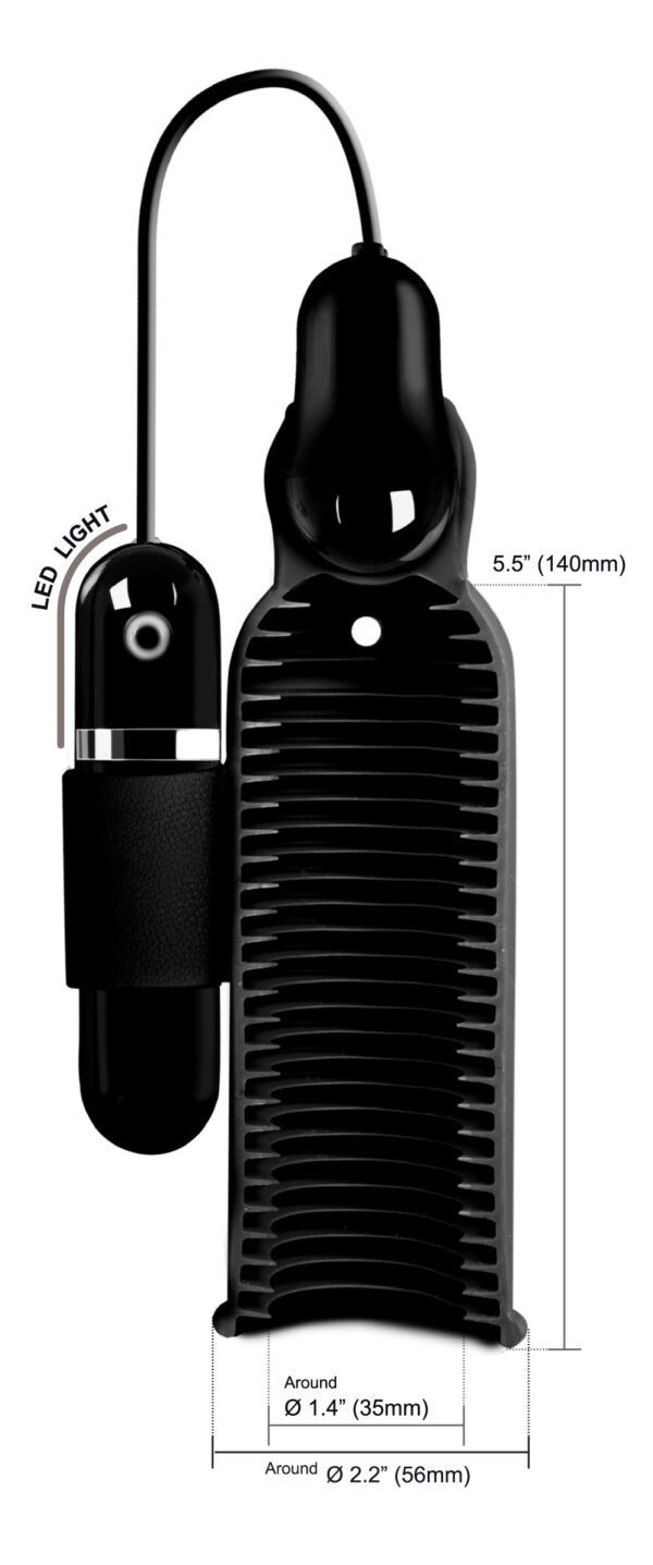 Lightning Stroke Silicone Stroker With Vibrating Bullet - Image 2