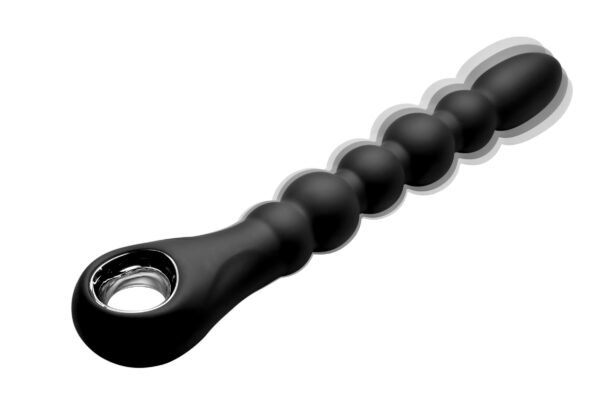 Dark Scepter 10x Vibrating Silicone Anal Beads - Image 3
