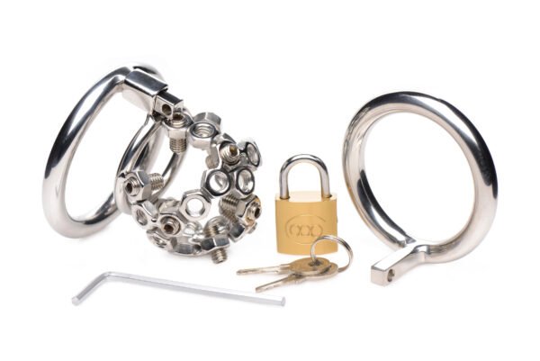 Bolted Chastity Cage With Spikes - Image 3