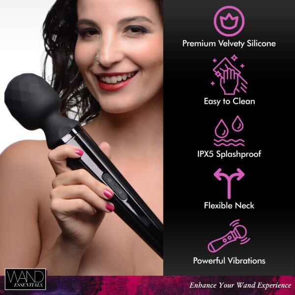 Diamond Head 24x Rechargeable Silicone Wand Massager - Image 5
