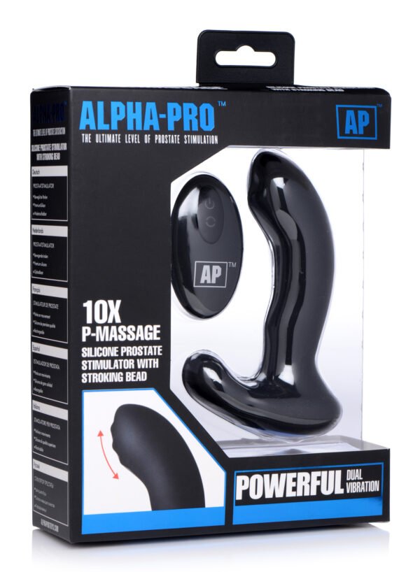10x P-massage Silicone Prostate Stimulator With Stroking Bead - Image 6