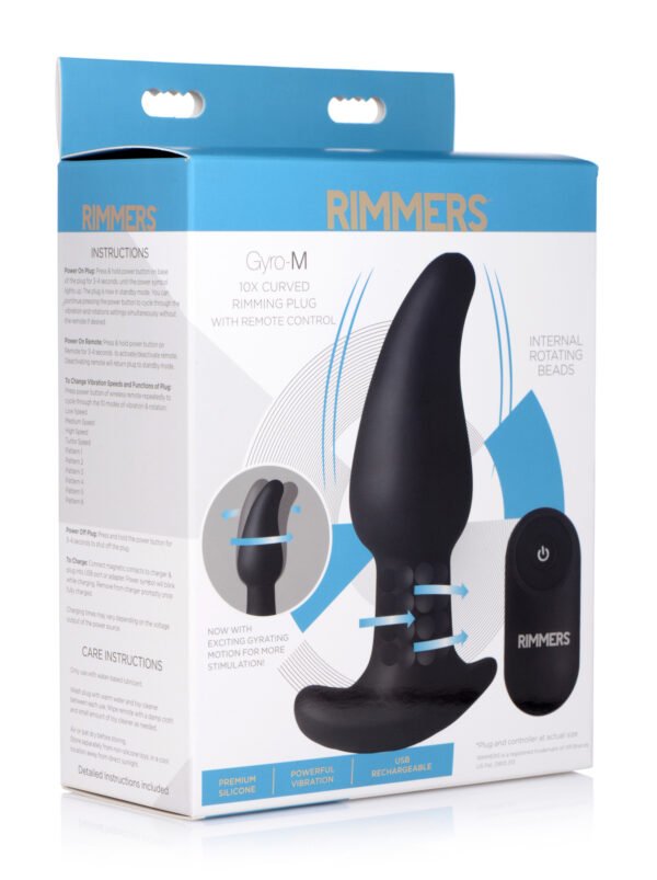 Gyro-m 10x Curved Rimming Plug With Remote Control - Image 5