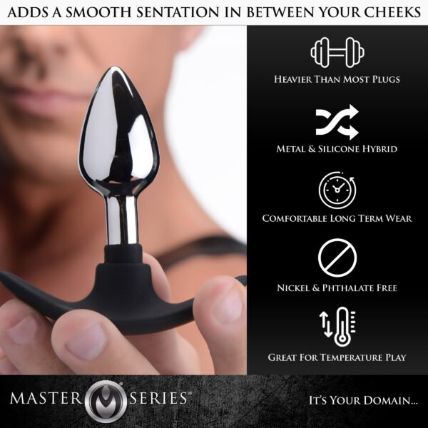Dark Invader Metal And Silicone Anal Plug - Image 4
