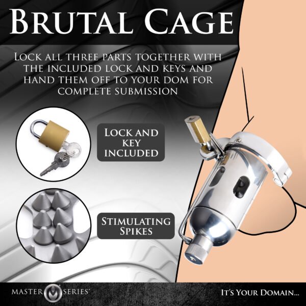 Spiked Chamber Chastity Cage - Image 3