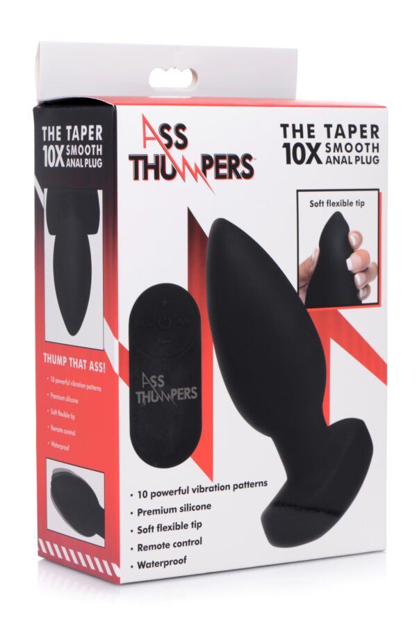 The Taper 10x Smooth Silicone Remote Control Vibrating Butt Plug - Image 8