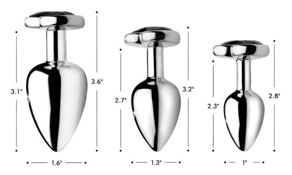 Black Heart Gem Anal Plug - Image 8
