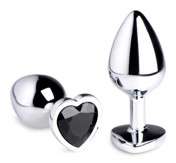 Black Heart Gem Anal Plug - Image 2