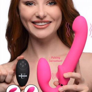 10x Remote Control Ergo-fit G-pulse Inflatable And Vibrating Strapless Strap-on