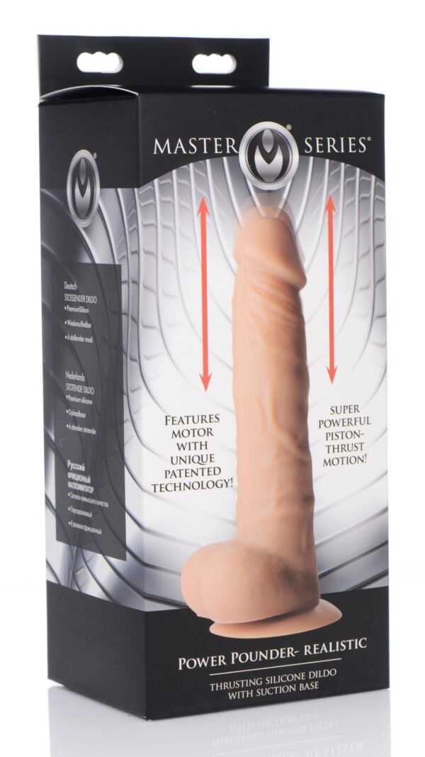 Power Pounder Realistic Thrusting Silicone Dildo - Image 8