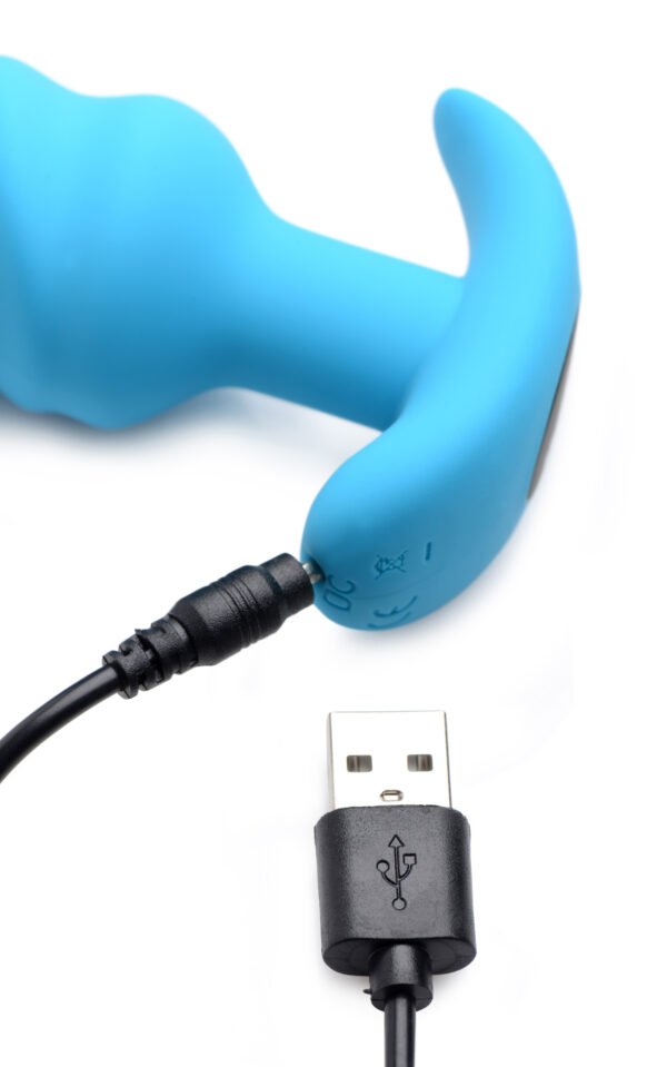 Remote Control 21x Vibrating Silicone Swirl Butt Plug - Image 6