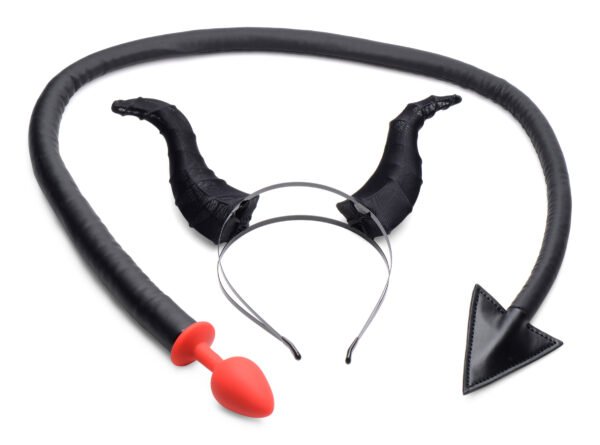 Devil Tail Anal Plug And Horns Set - Image 4