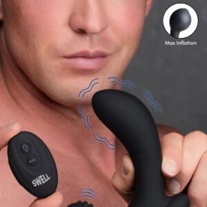 10x Inflatable And Vibrating Silicone Prostate Plug