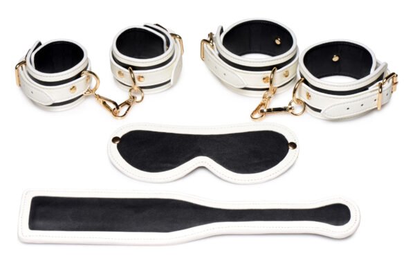 Kink In The Dark Glowing Cuffs Blindfold And Paddle Bondage Set - Image 2