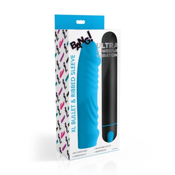 Xl Silicone Bullet And Ribbed Sleeve - Image 4