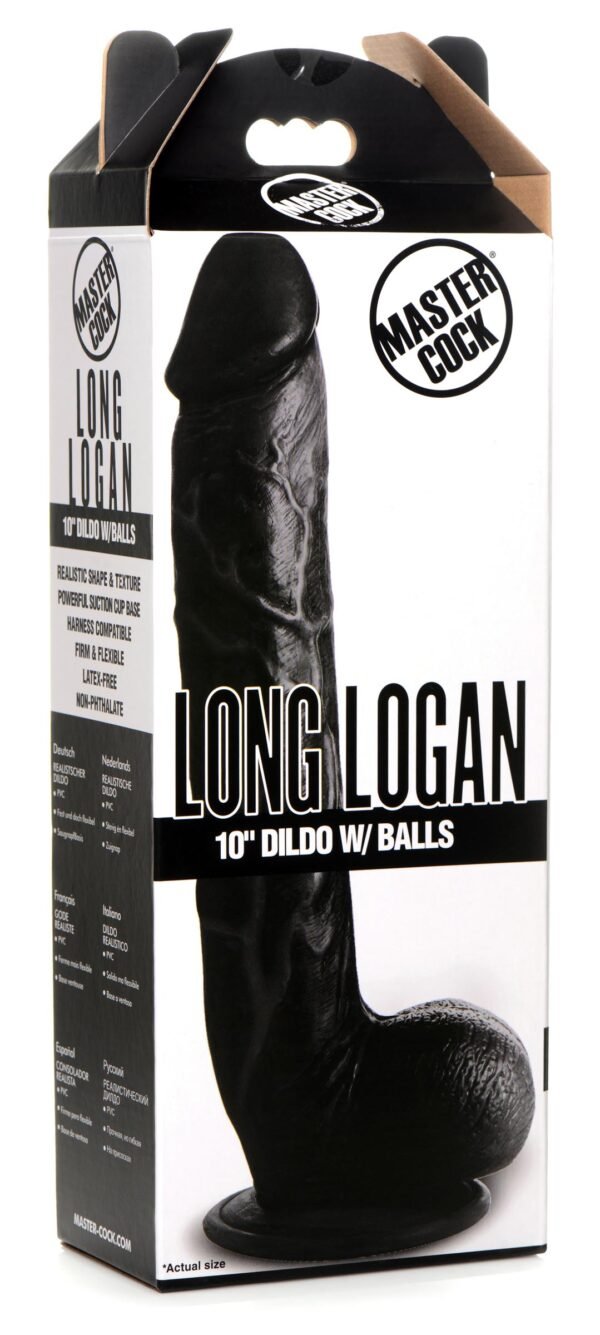 Long Logan 10 Inch Dildo With Balls - Image 6