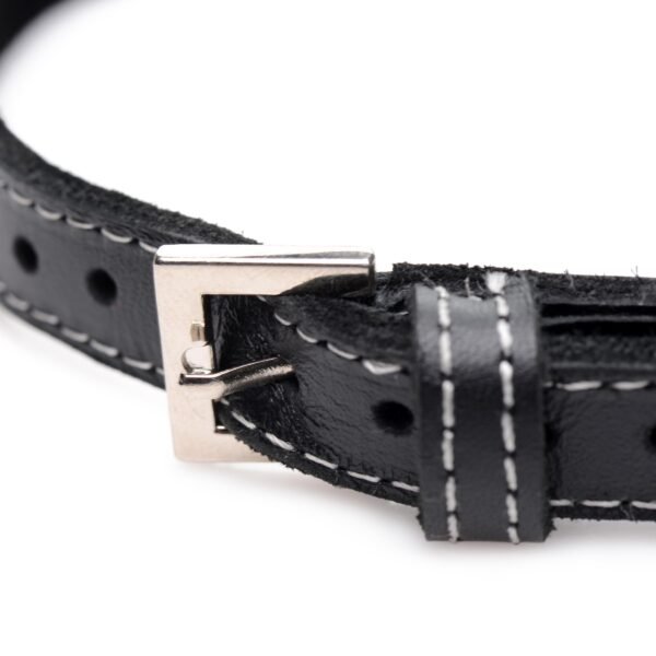 Royal Vixen Leather Choker With Rhinestones - Purple - Image 4