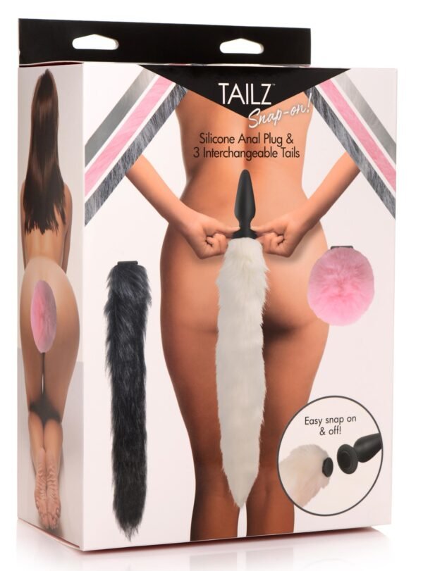 Silicone Anal Plug With 3 Interchangeable Tails - Image 15