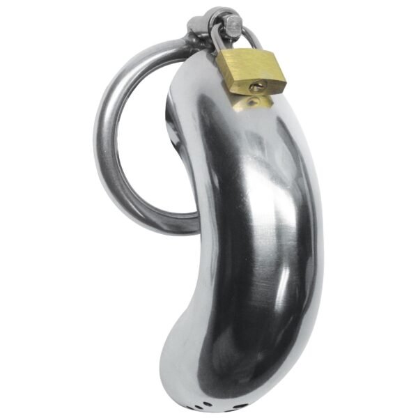 Forged Captor Locking Stainless Steel Chasity Cage - Image 3