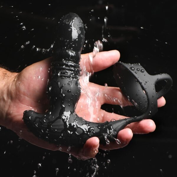 Thrusting Vibrator With Cock And Ball Ring And Remote - Image 3
