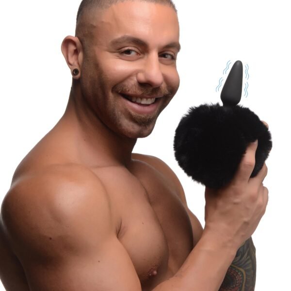 Small Vibrating Anal Plug With Interchangeable Bunny Tail - Image 2