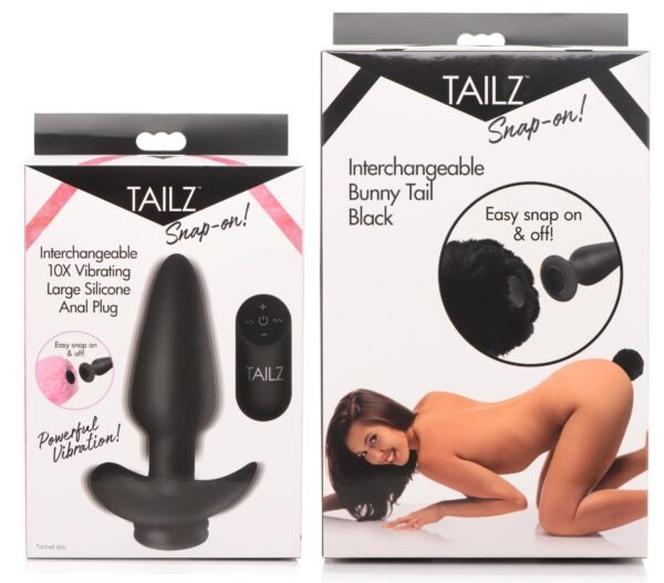 Large Vibrating Anal Plug With Interchangeable Bunny Tail - Image 9