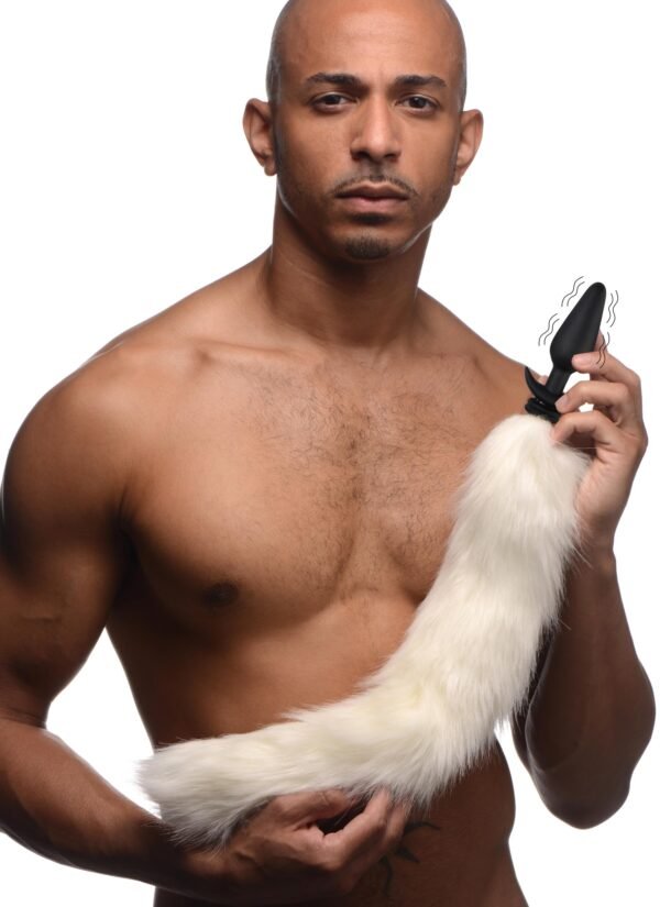 Large Vibrating Anal Plug With Interchangeable Fox Tail - Image 2