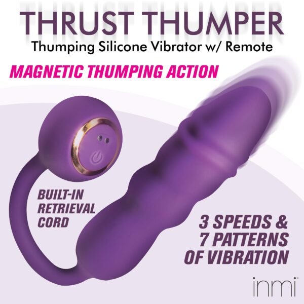 Thrust Thumper Thrusting Silicone Vibrator With Remote - Image 2