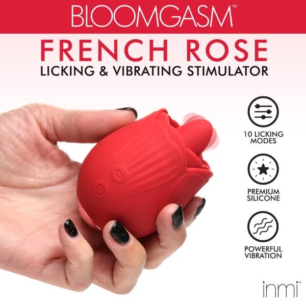 10x French Rose Licking And Vibrating Stimulator - Image 2