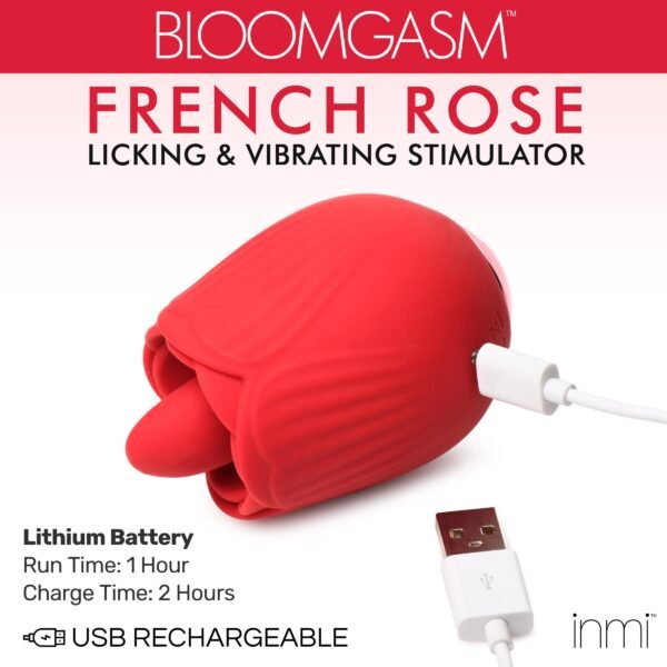 10x French Rose Licking And Vibrating Stimulator - Image 3