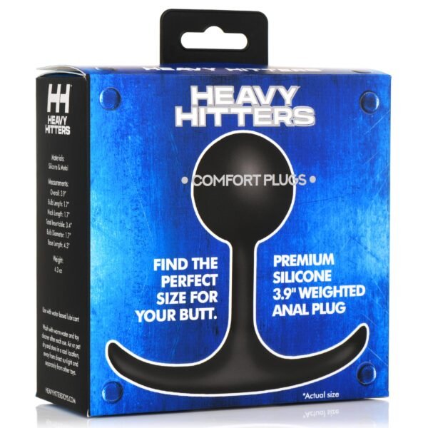 Premium Silicone Round Weighted Anal Plug - Medium - Image 5