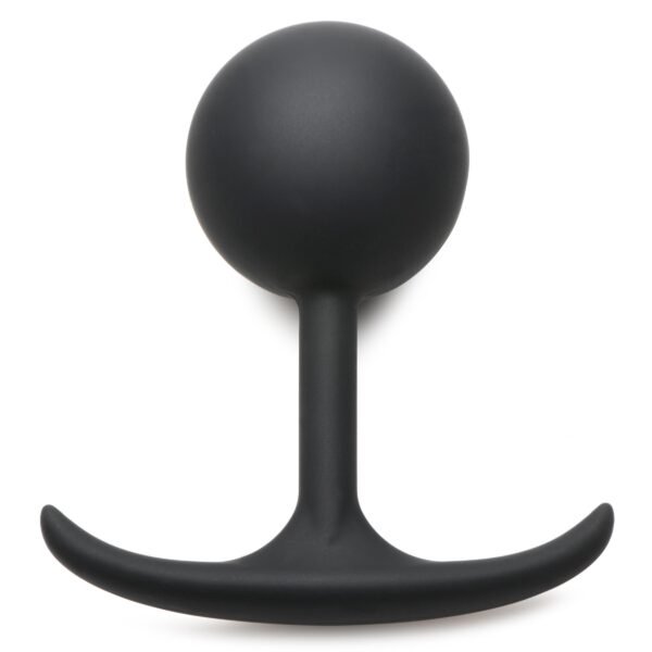 Premium Silicone Round Weighted Anal Plug - Xl - Image 3