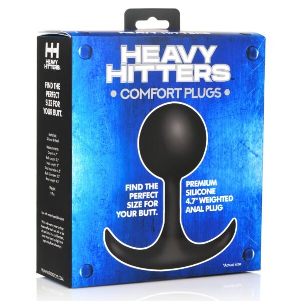 Premium Silicone Round Weighted Anal Plug - Xl - Image 5