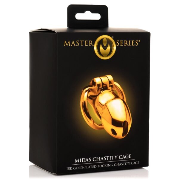 Midas 18k Gold-plated Locking Chastity Cage - Image 2