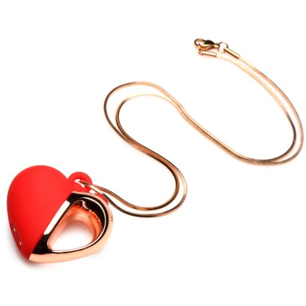 10x Vibrating Silicone Heart Necklace - Image 6