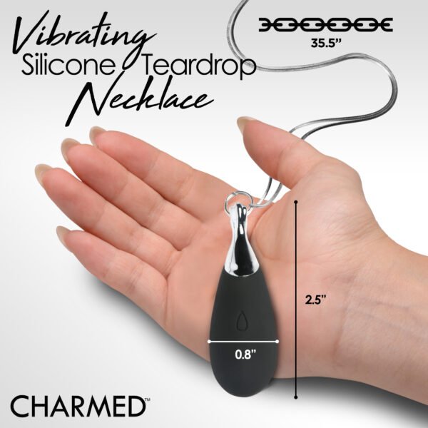 10x Vibrating Silicone Teardrop Necklace - Image 3