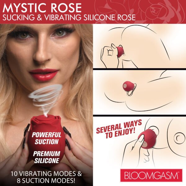 Mystic Rose Sucking And Vibrating Silicone Rose - Image 8