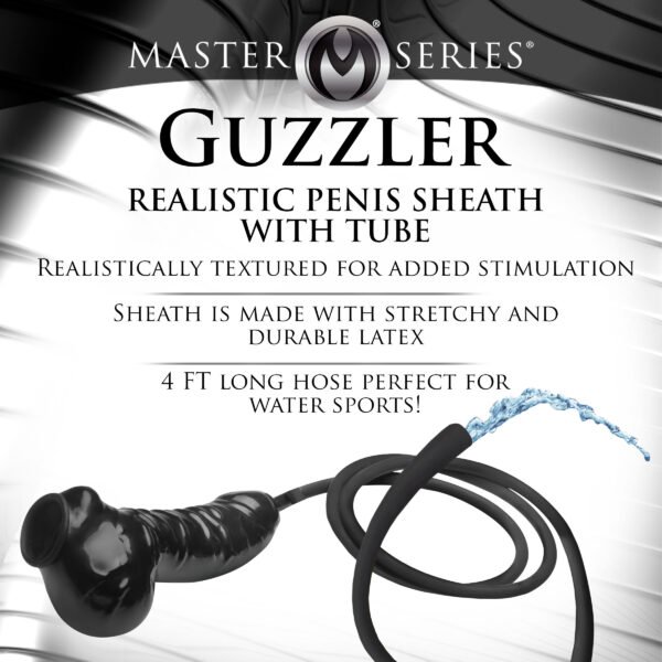 Guzzler Realistic Penis Sheath With Tube - Image 3