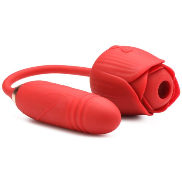 10x Romping Rose Suction And Thrusting Vibrator - Image 2