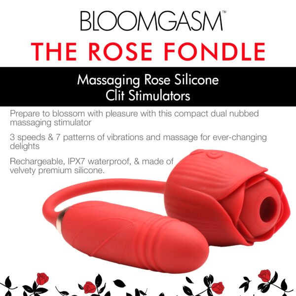 10x Romping Rose Suction And Thrusting Vibrator - Image 12